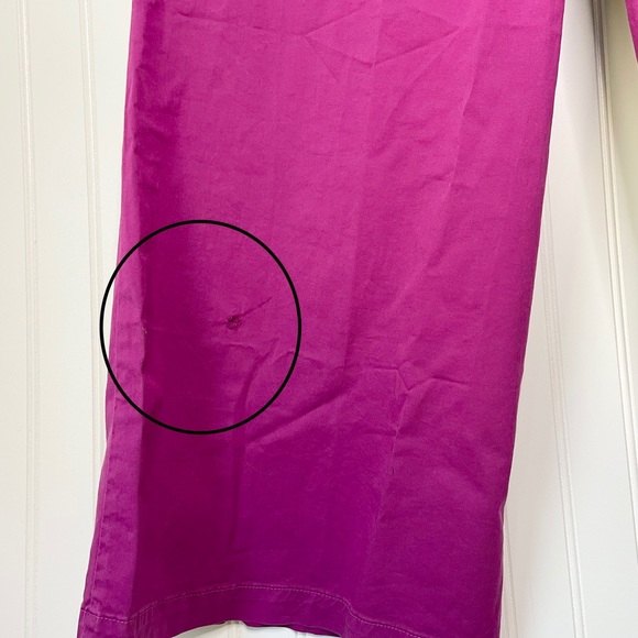 Veronica Beard Belisa Tie-Waist Wide-Leg Cargo Pant Bright Magenta Pink Size 30 - Picture 7 of 8